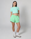 Base Crop Tee - Electric Green