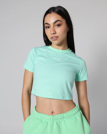  Base Crop Tee - Electric Green