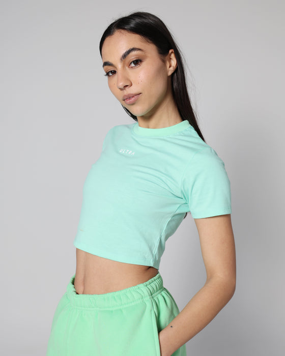 Base Crop Tee - Electric Green