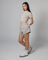 Base Crop Tee - Cool Grey