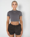 Base Crop Tee - Ash