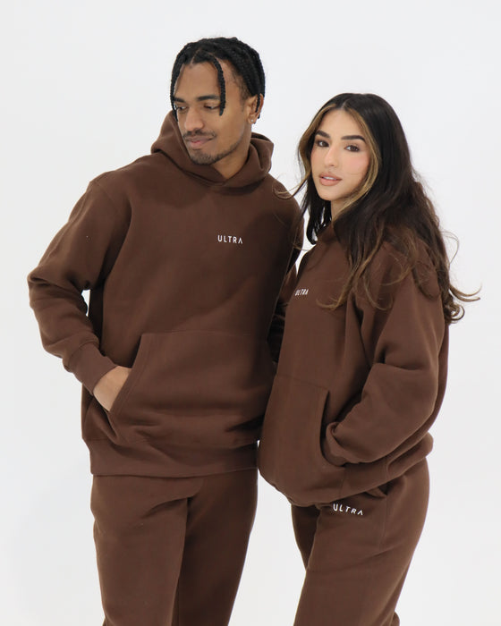 Base Fleece Hoodie - Dark Chocolate