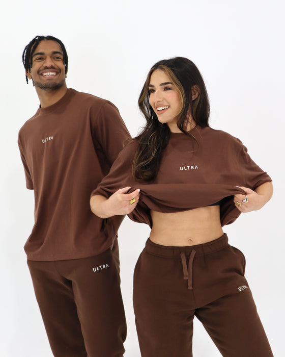 Base Oversized Tee - Dark Chocolate