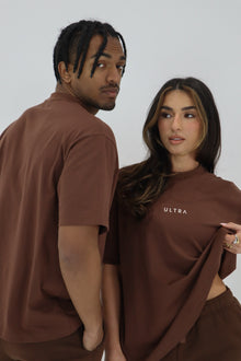  Base Oversized Tee - Dark Chocolate