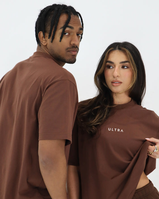 Base Oversized Tee - Dark Chocolate