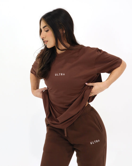 Base Oversized Tee - Dark Chocolate