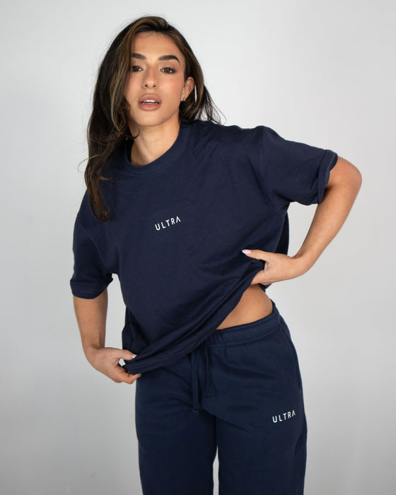 Base Oversized Tee - Navy